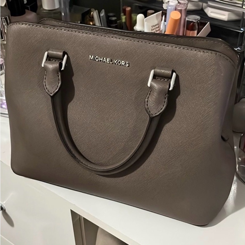 Michael Kors Taupe Satchel